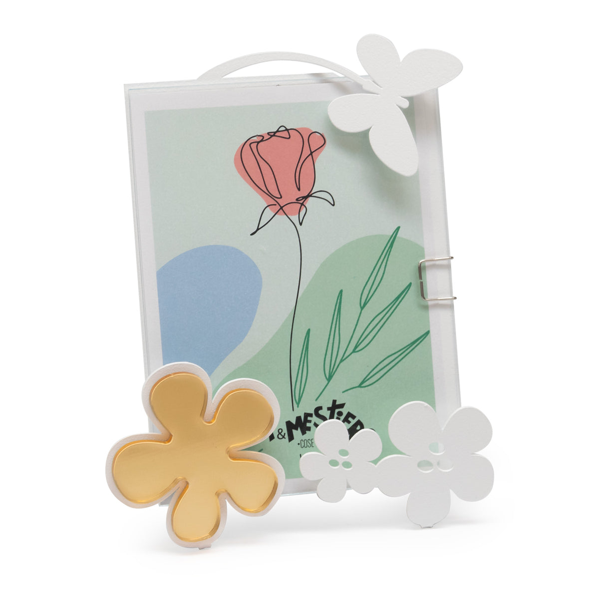 Modern floral picture frame wedding favor