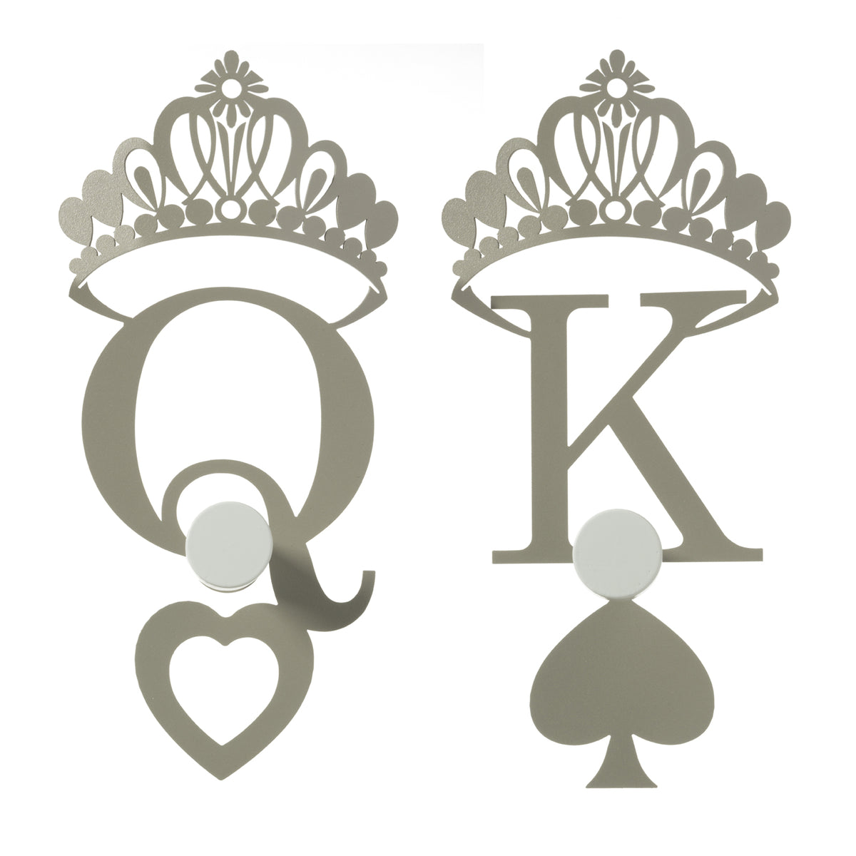Set de 2 patères murales King & Queen en métal – The Queen