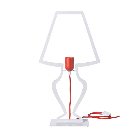 Lampada Silhouette grande Bianca e Rossa