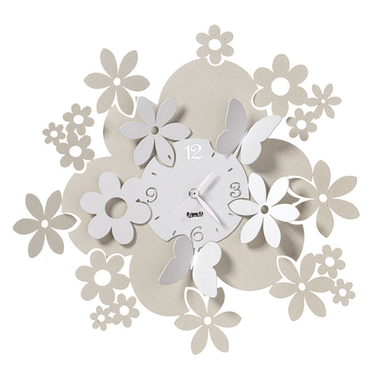 Special wall clock with flowers Daisy