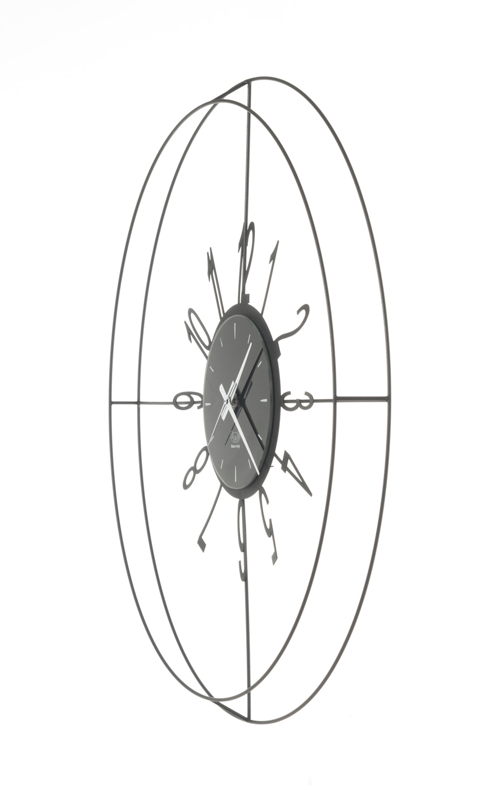 Design wall clock with fine lines Voyager