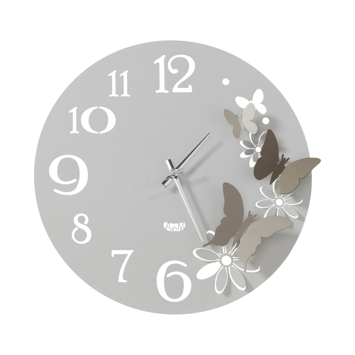 Orologio da parete particolare Butterfly Flowers piccolo