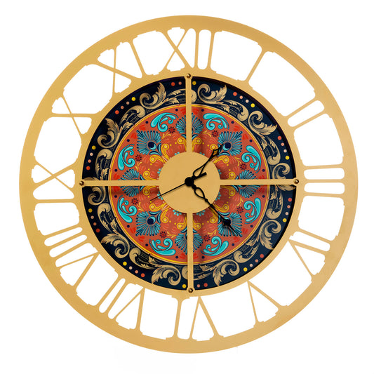 Horloge murale Maiolica – Décor effet majolique