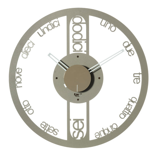 Horloge murale design Circolo Piccolo – Heures en lettres