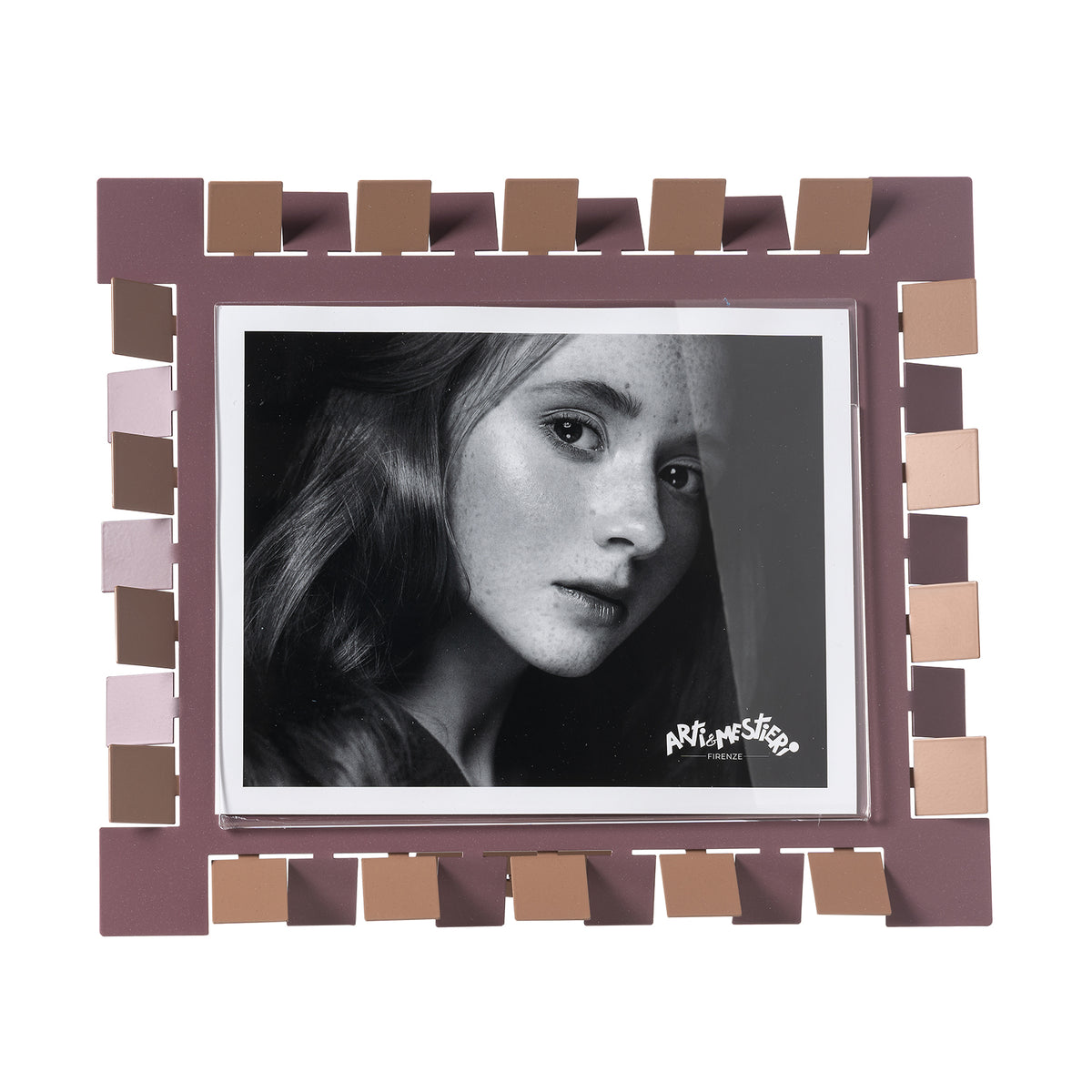 Porta foto Vertigo verticale maxi color mocha mousse/viola ametista