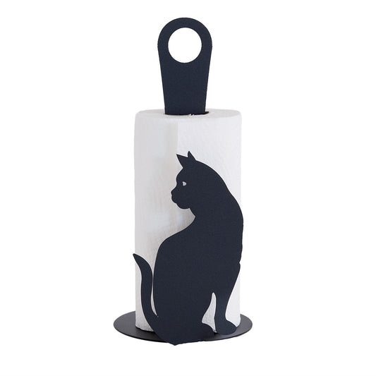 Porte-essuie-tout Gatto en métal – Motif chat