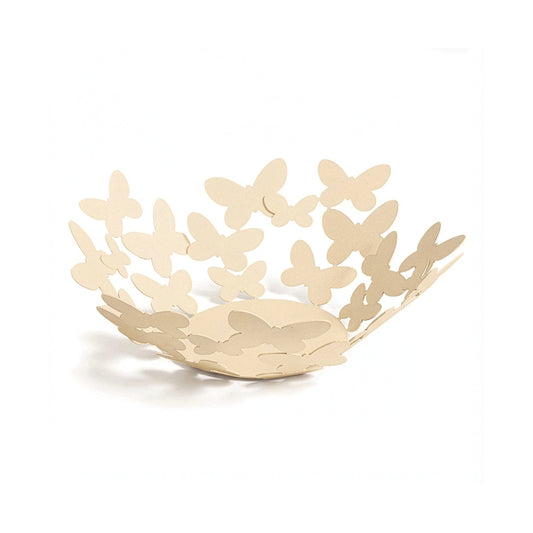 Centro tavola Butterfly piccolo color chantilly con farfalle decorative - vista frontale