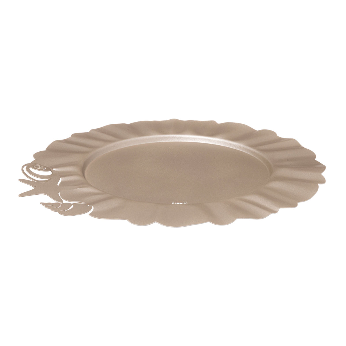 Lot de 2 sous-assiettes Nettuno – Décor marin en métal