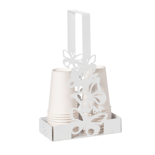 Porte-verres Farfalloso en métal – Papillons ajourés