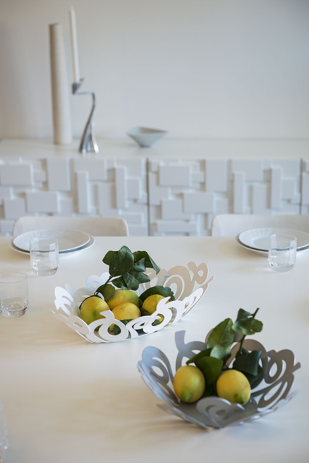 Centro tavola di design "Nastri" ovale