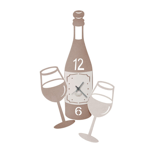 Horloge murale bouteille de vin Cin Cin