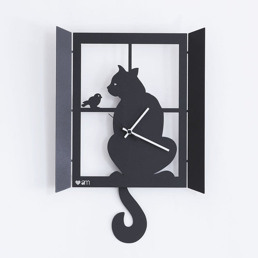 Pendule murale Gatto alla Finestra