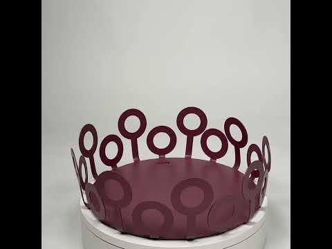 Grande coupe décorative Bollicine en métal – Design géométrique