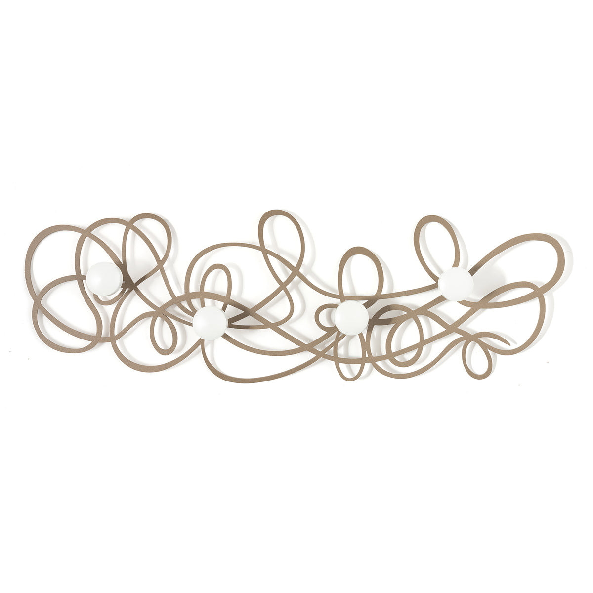 Appendiabiti design Doodle beige con motivo scarabocchio artistico