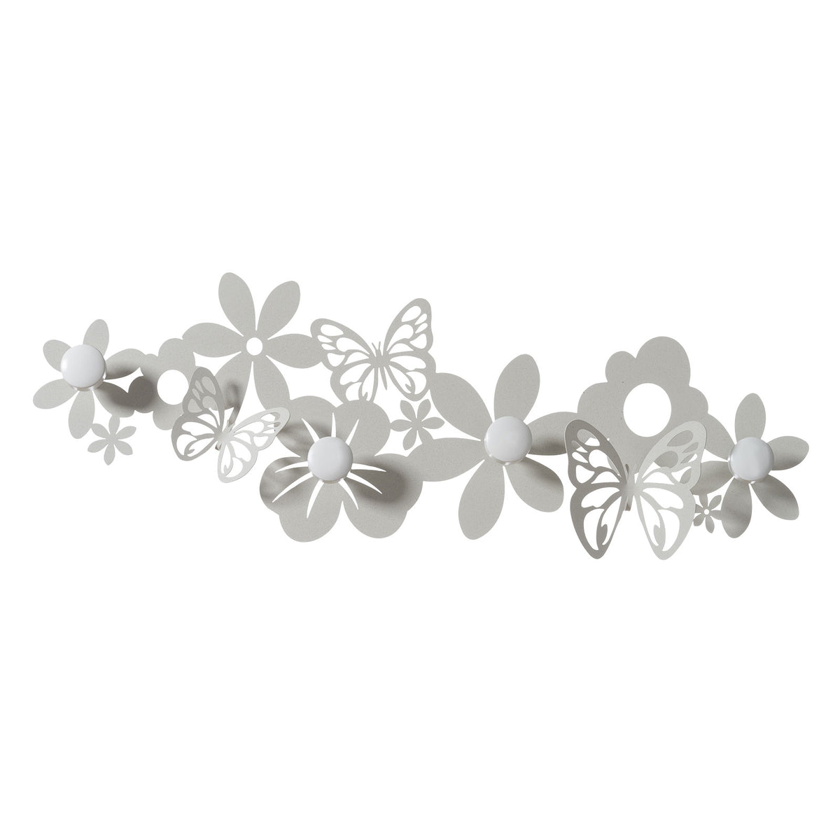 Patère murale papillons Sfarfalle – 4 crochets