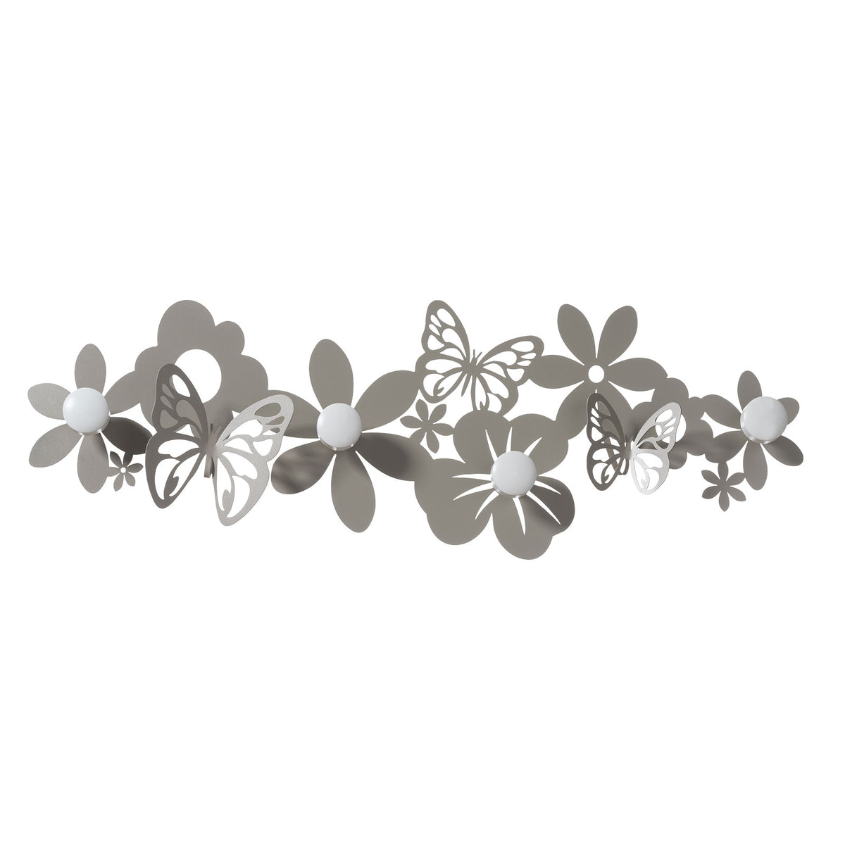 Patère murale papillons Sfarfalle – 4 crochets