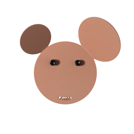 Lot de 2 patères murales Mik – Design souris en métal