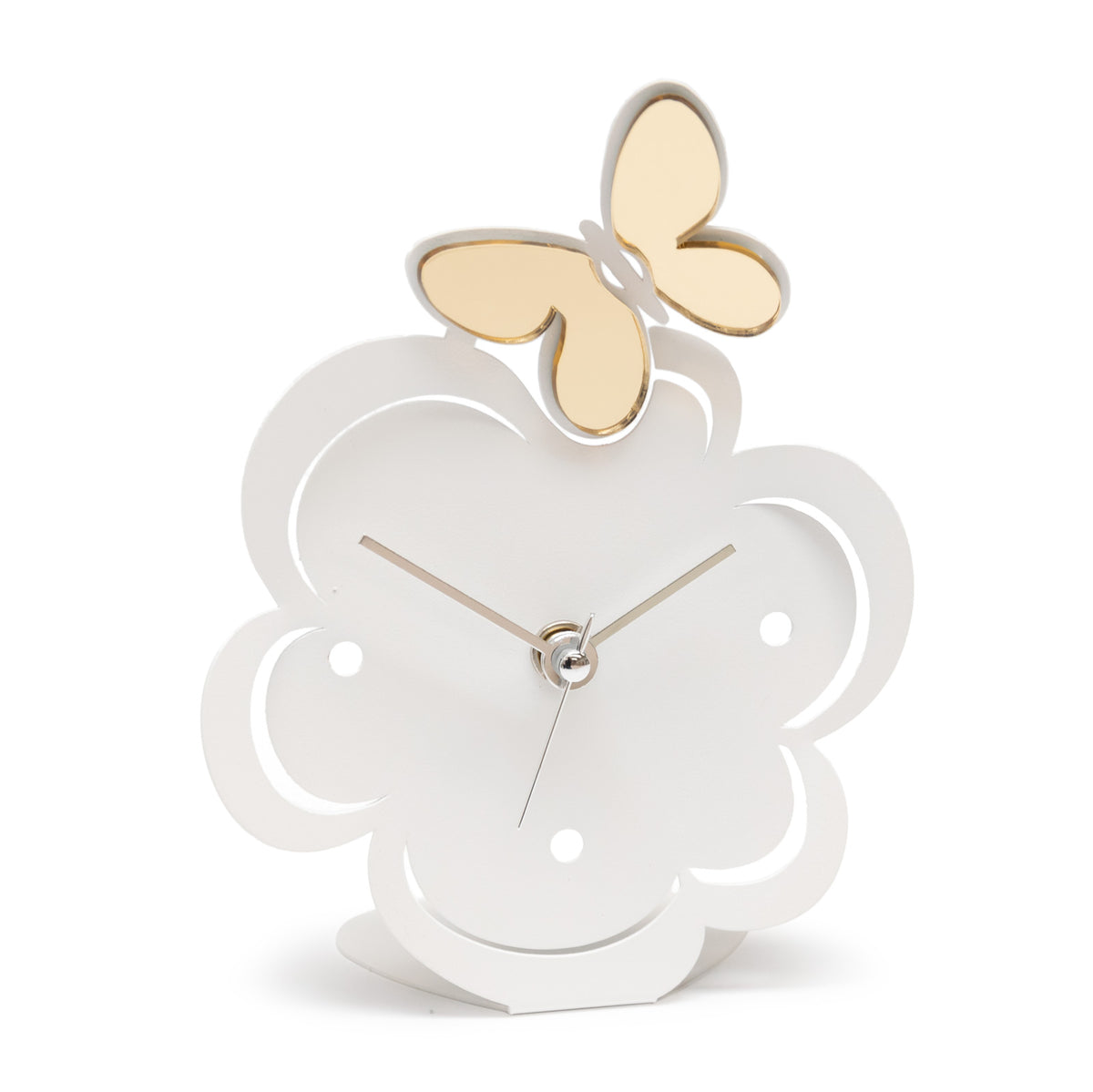 Horloge de table Farfallina – Papillon décoré doré ou argenté