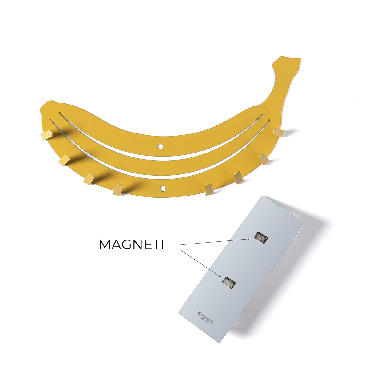 Scheda tecnica del porta chiavi Banano.