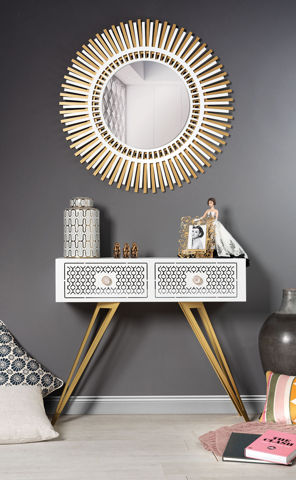 Grande console design Mayfair – Style Hollywood Regency