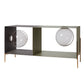 Meuble d'appoint design Globe Double en métal à deux sphères