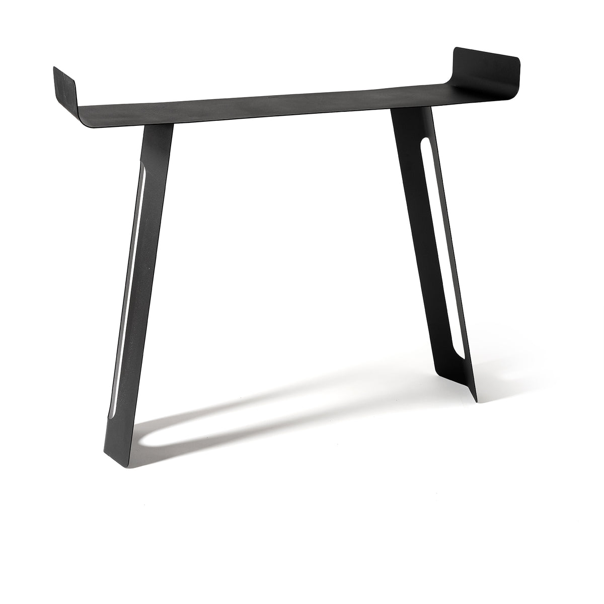 Consolle Tibet nera con design minimalista - vista frontale