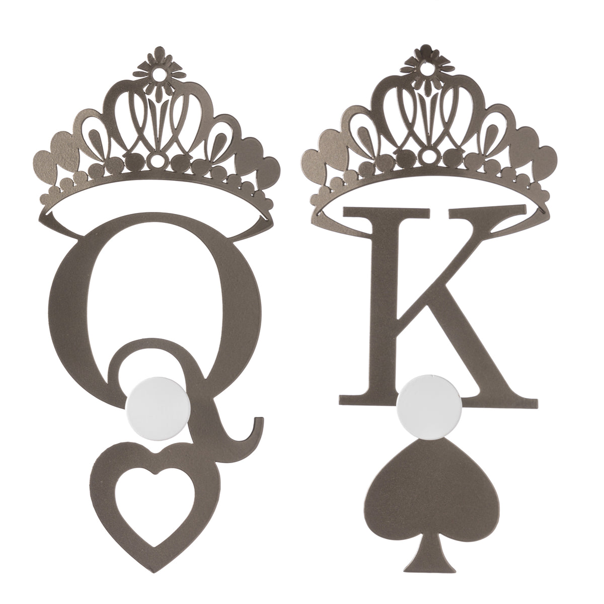 Set de 2 patères murales King & Queen en métal – The Queen