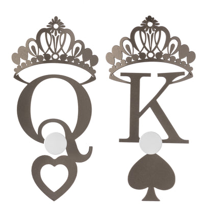Set de 2 patères murales King & Queen en métal – The Queen