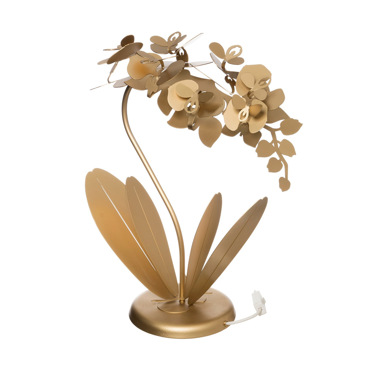 Lampada da tavolo Orchidea oro trasparente