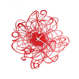 Horloge murale Doodle rouge