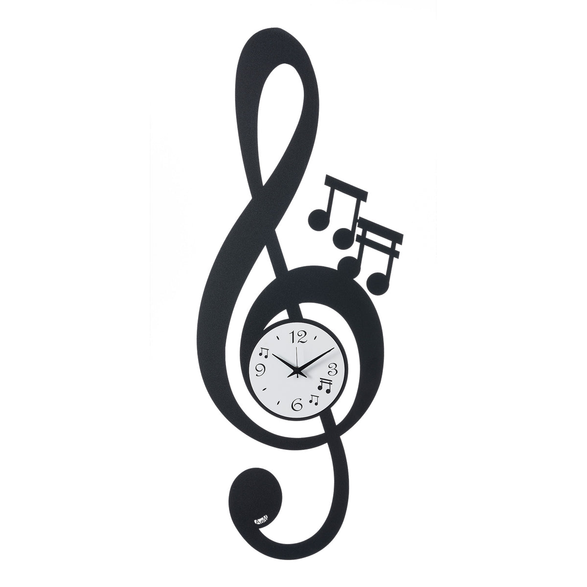 Horloge murale musicale Clé de Sol