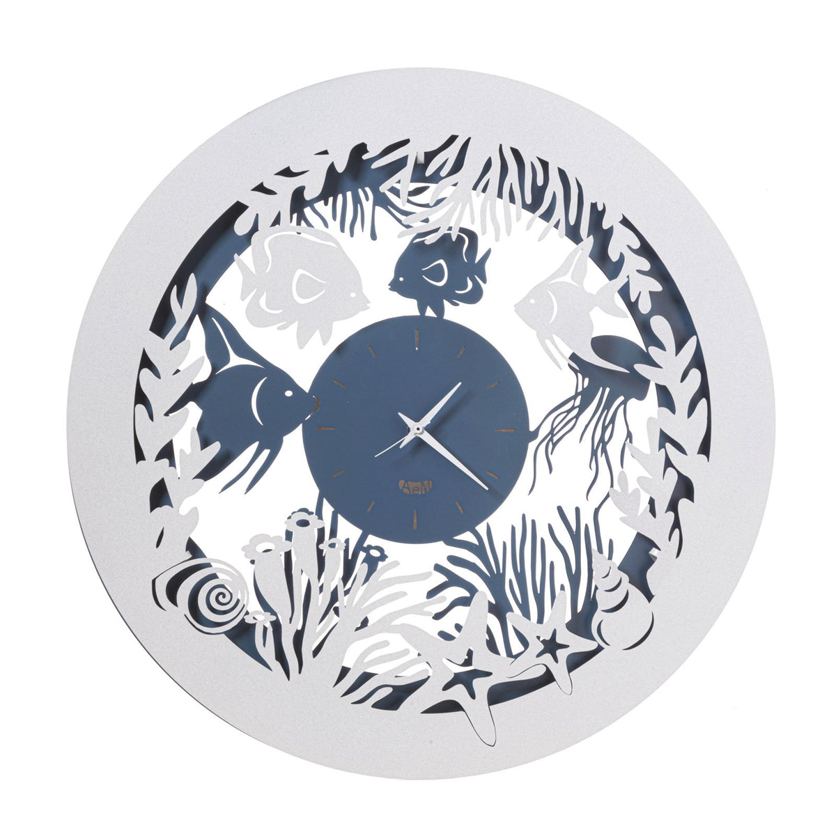 Orologio da parete di design con pesciolini Nettuno