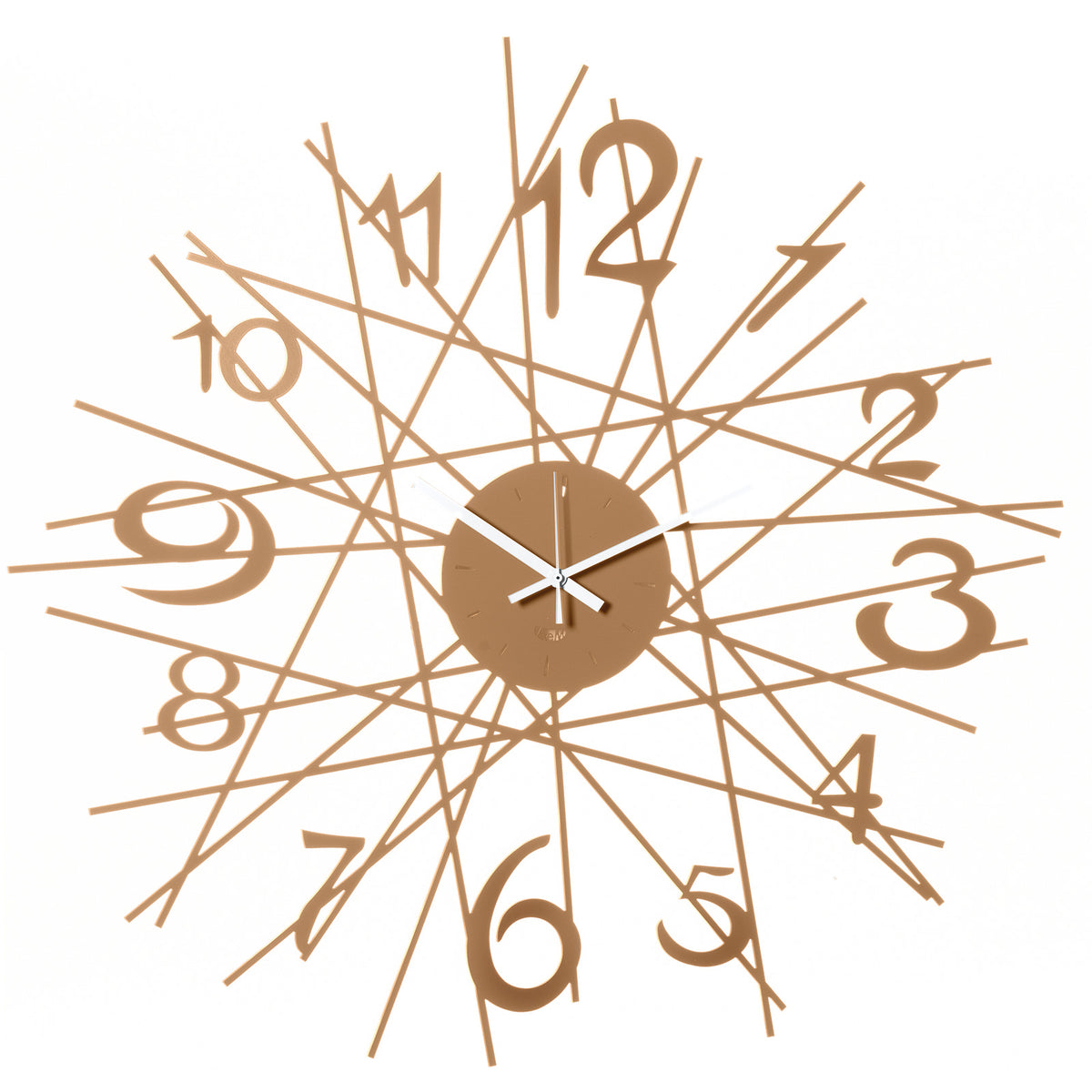 Horloge murale Zig Zag – Or laqué