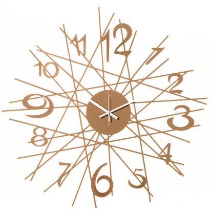 Horloge murale Zig Zag – Or laqué