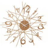 Horloge murale Zig Zag – Or laqué