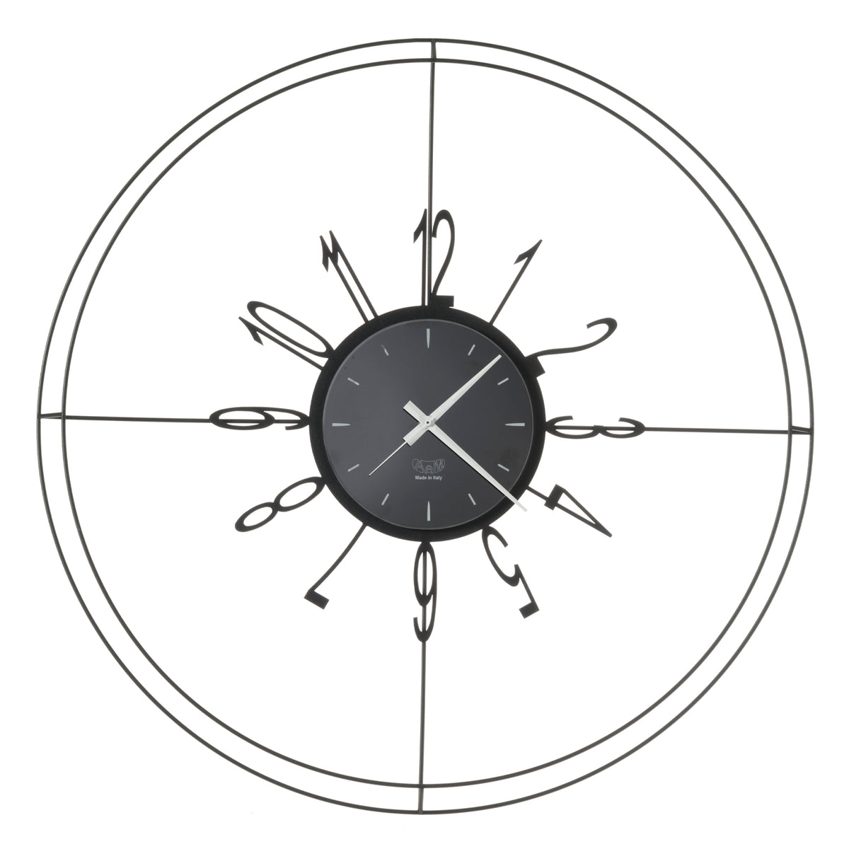 Design wall clock with fine lines Voyager
