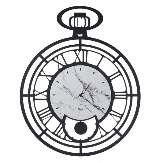 Grande horloge murale Cipollone Mega – Effet marbre