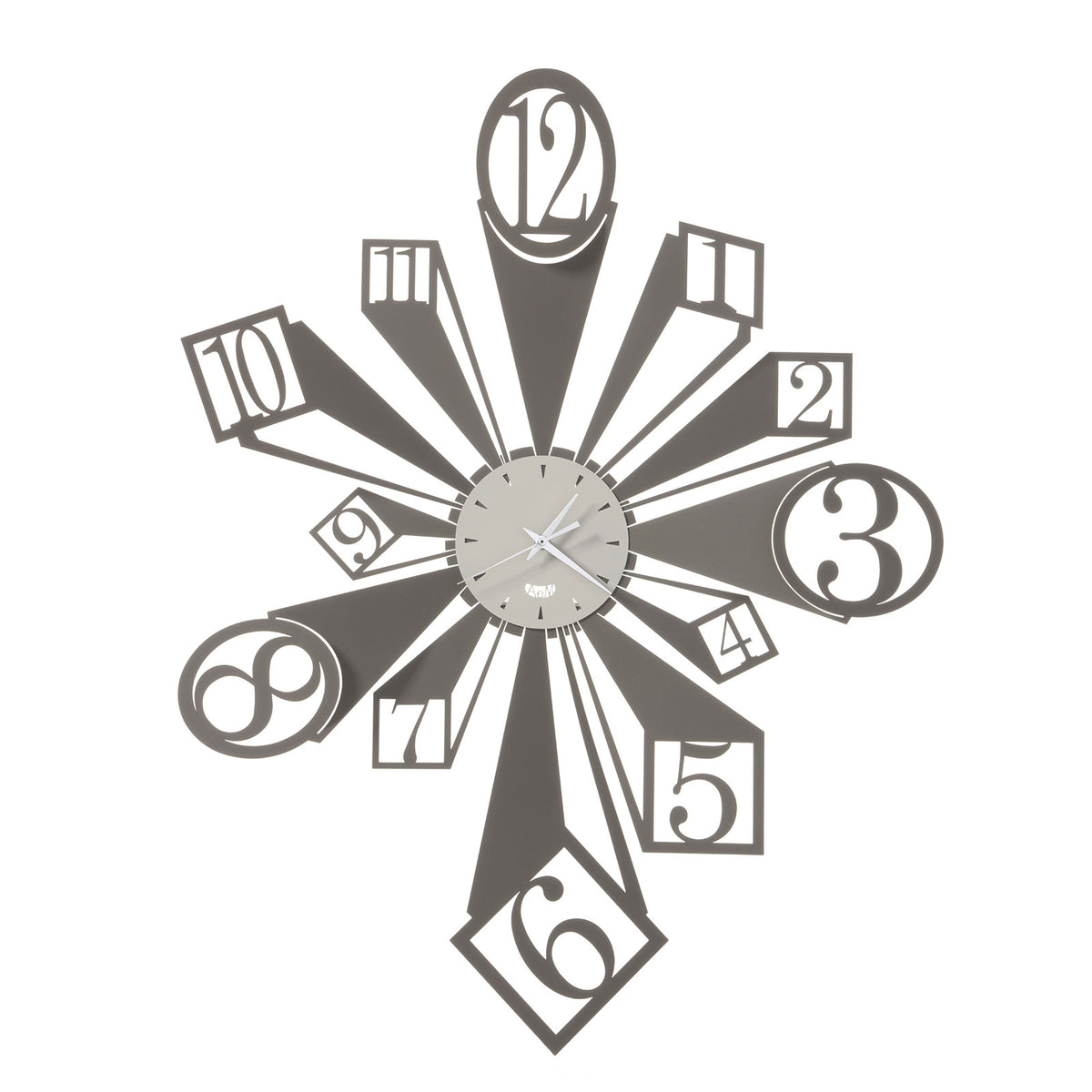 Horloge murale design originale Slang – Boue et ivoire