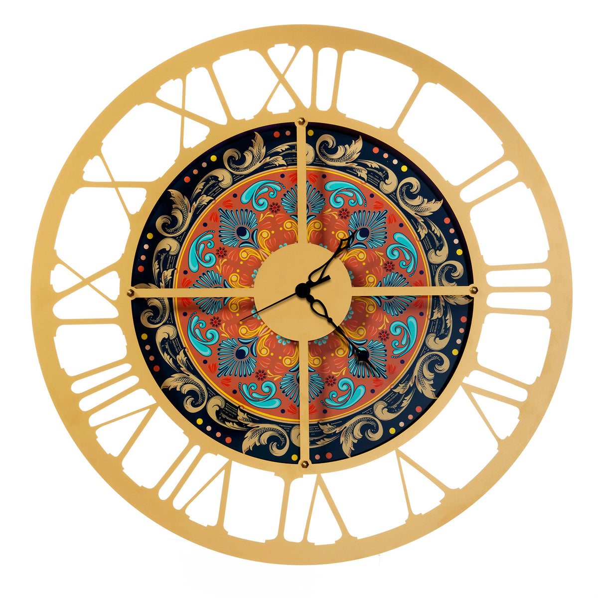 Horloge murale Maiolica – Décor effet majolique