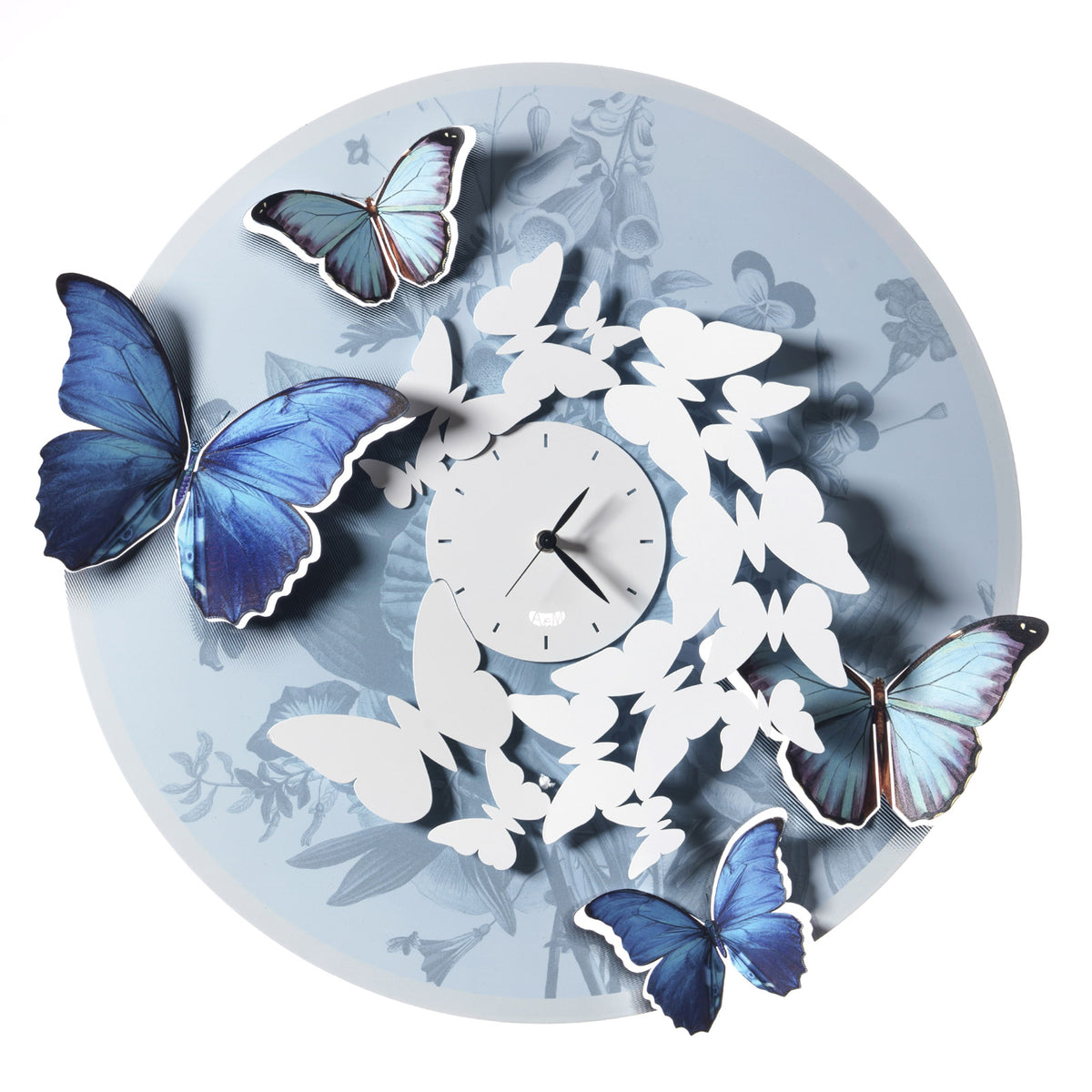 Horloge murale papillons Mariposa – Décoration en relief