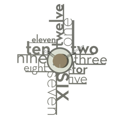 Horloge murale originale Lettering – Design typographique
