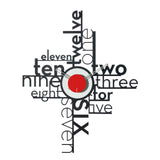 Horloge murale originale Lettering – Design typographique