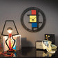 Horloge murale design Mondrian 50