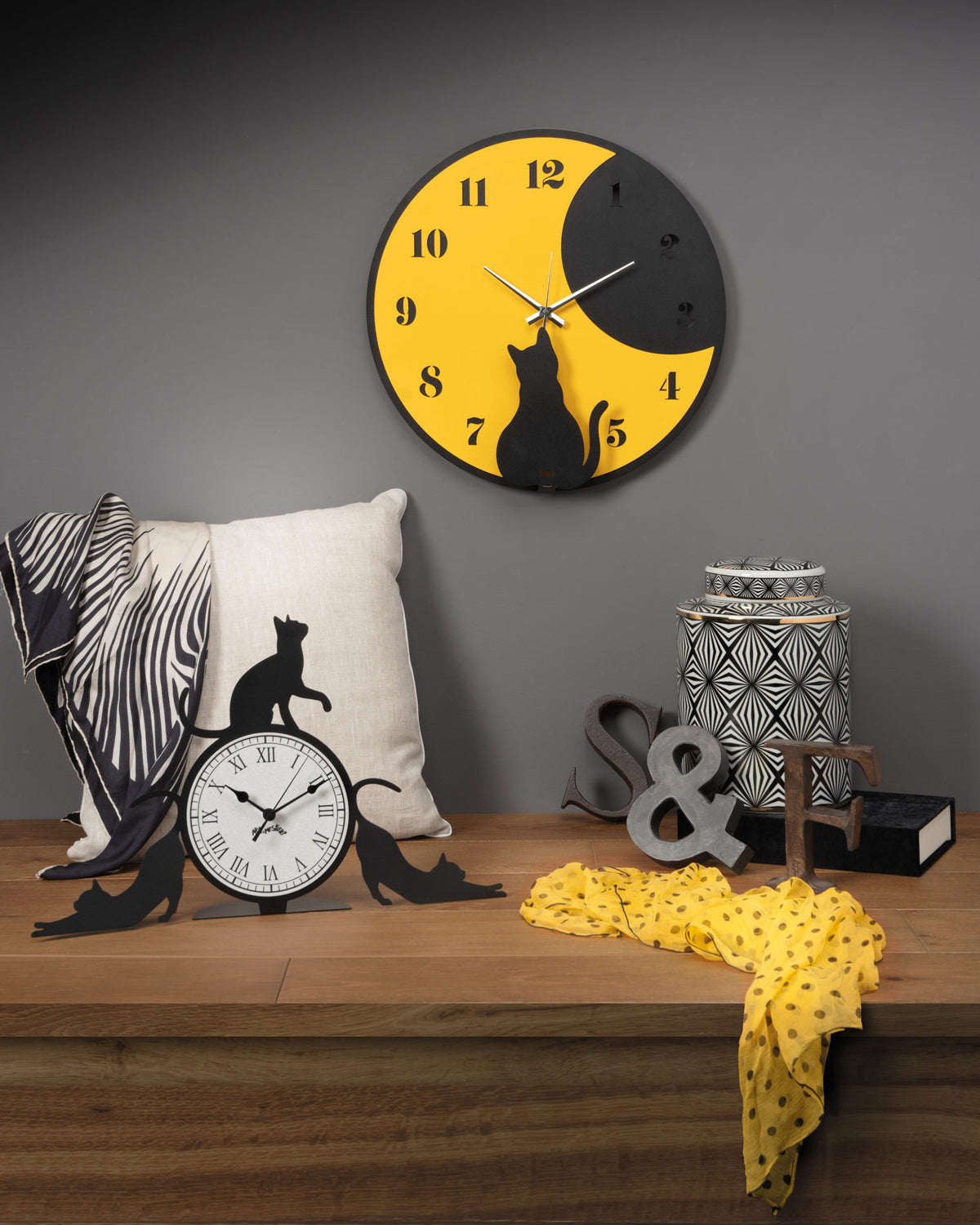 Orologio da tavolo particolare Cattitude