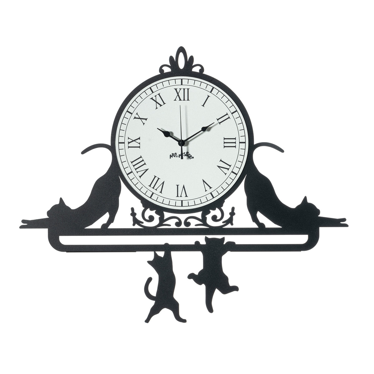 Wall clock detail Cattitude