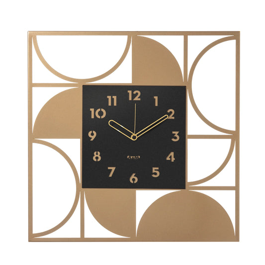 Orologio design Glam verde con cornice elegante - vista frontale