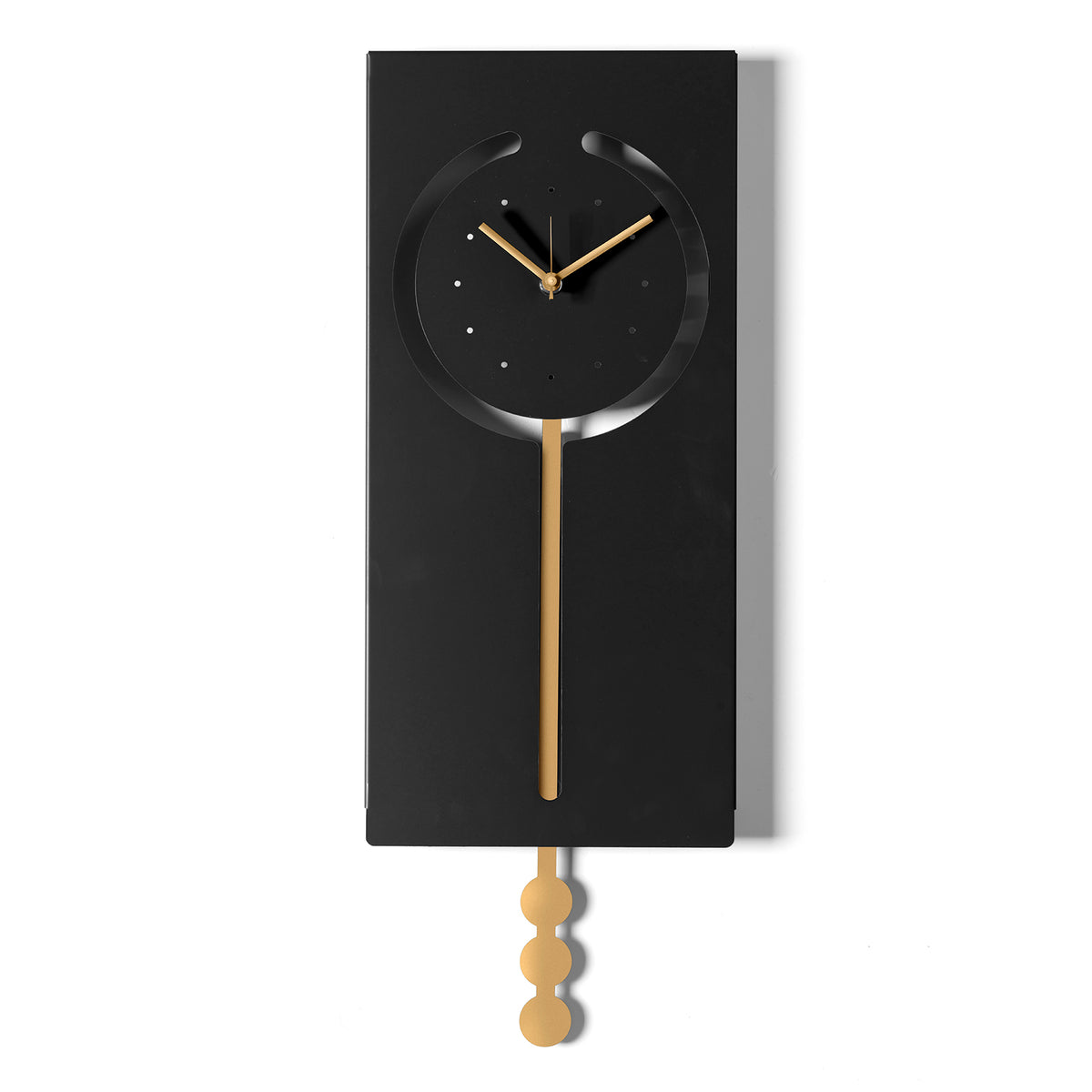 Orologio a pendolo Omega nero/oro vista frontale
