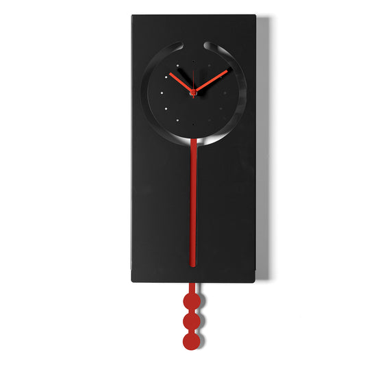 Orologio a pendolo Omega nero/rosso vista frontale