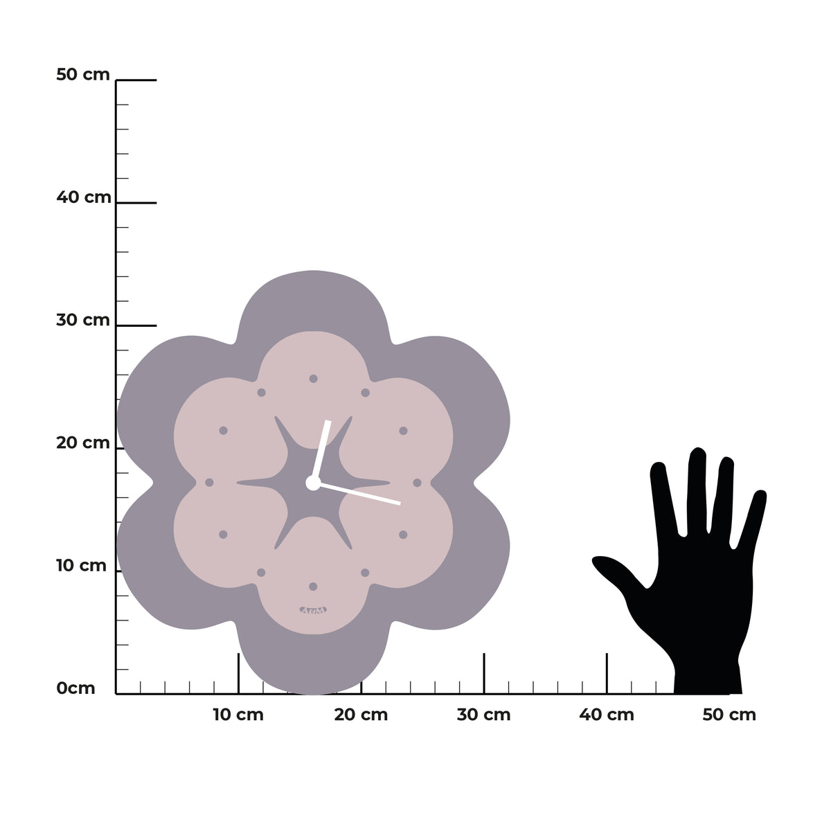 Horloge murale fleur Florindo – Design minimaliste