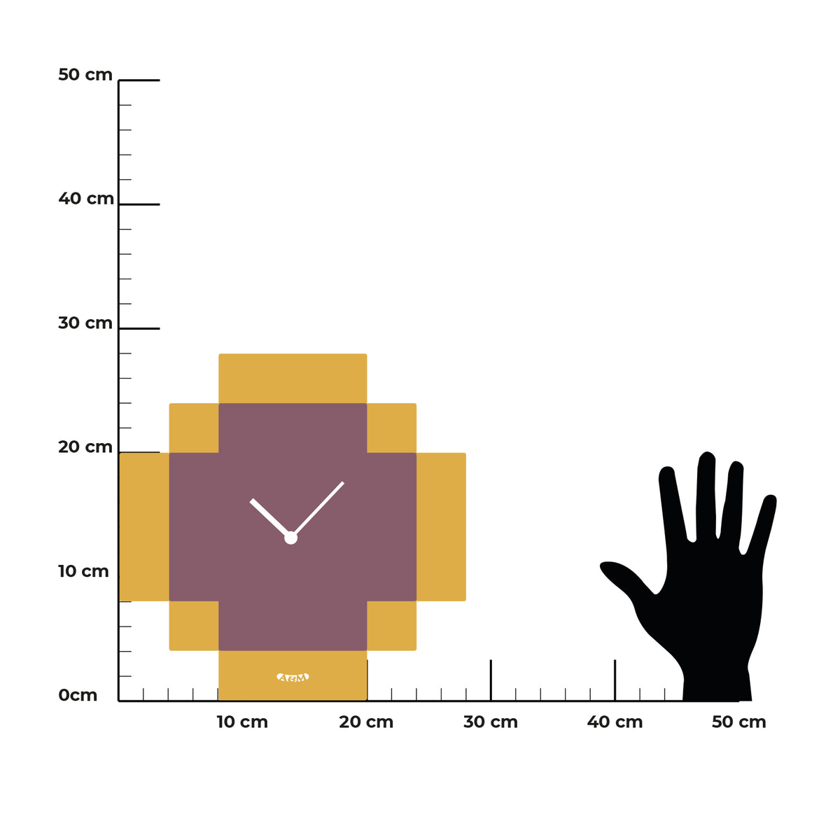 Horloge murale géométrique Tetris – Design minimaliste